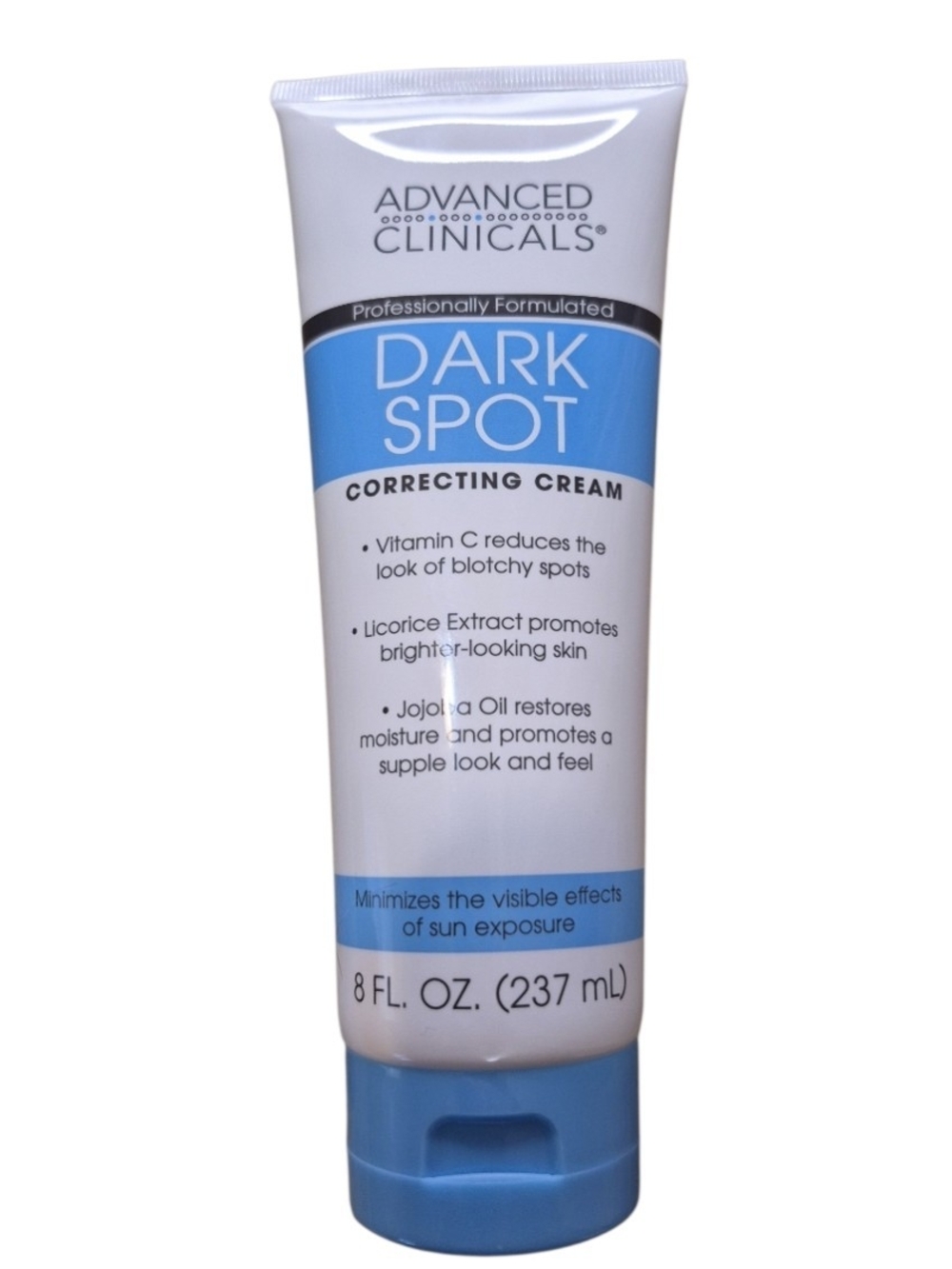 Advanced Clinicals Dark Spot Correcting Cream 8oz Vit C Licorice Jojoba Oil